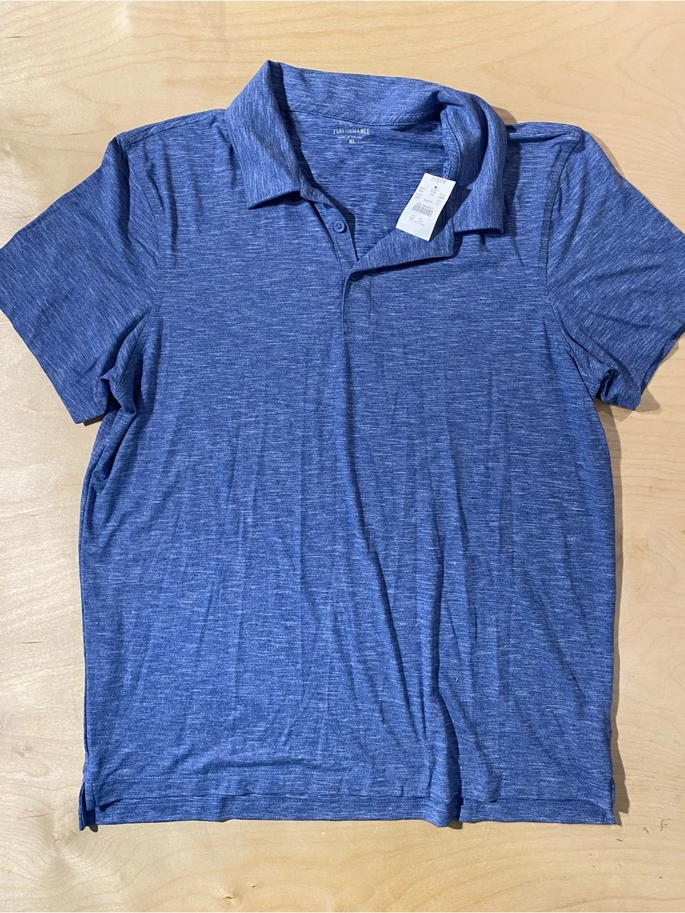 J. Crew Heathered Blue Polo XL (RW)